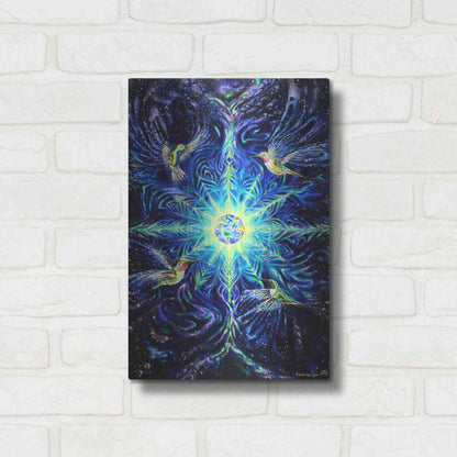 Luxe Metal Art 'Anahata' by Jan Kasparec, Metal Wall Art,12x16