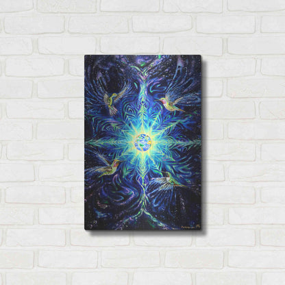 Luxe Metal Art 'Anahata' by Jan Kasparec, Metal Wall Art,16x24