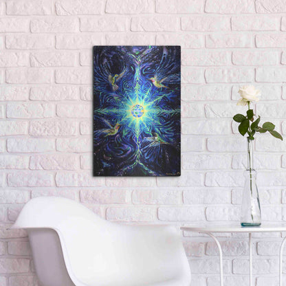 Luxe Metal Art 'Anahata' by Jan Kasparec, Metal Wall Art,16x24