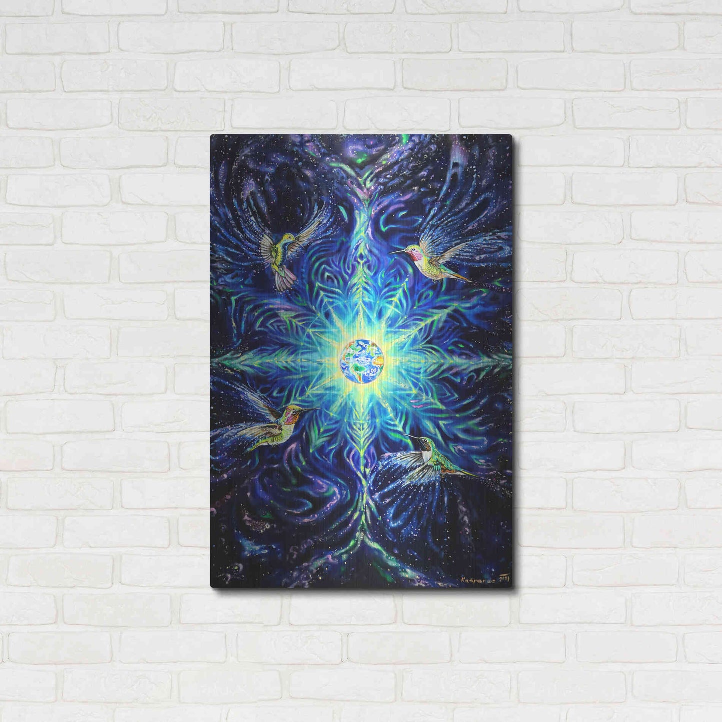 Luxe Metal Art 'Anahata' by Jan Kasparec, Metal Wall Art,24x36