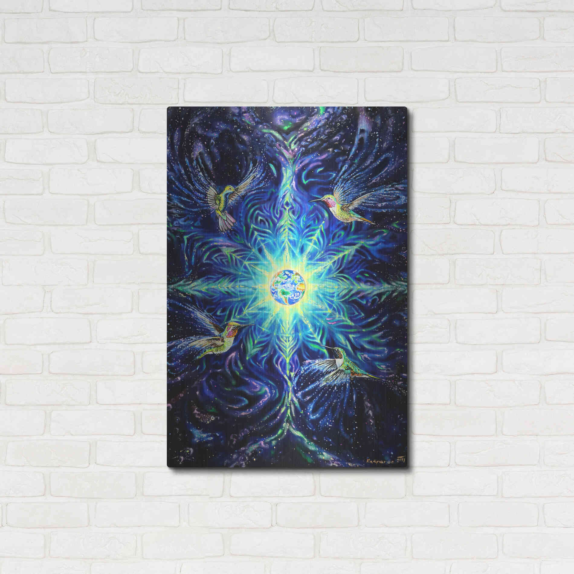 Luxe Metal Art 'Anahata' by Jan Kasparec, Metal Wall Art,24x36