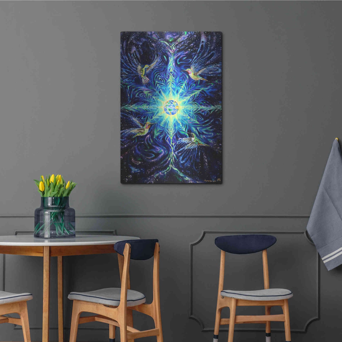 Luxe Metal Art 'Anahata' by Jan Kasparec, Metal Wall Art,24x36