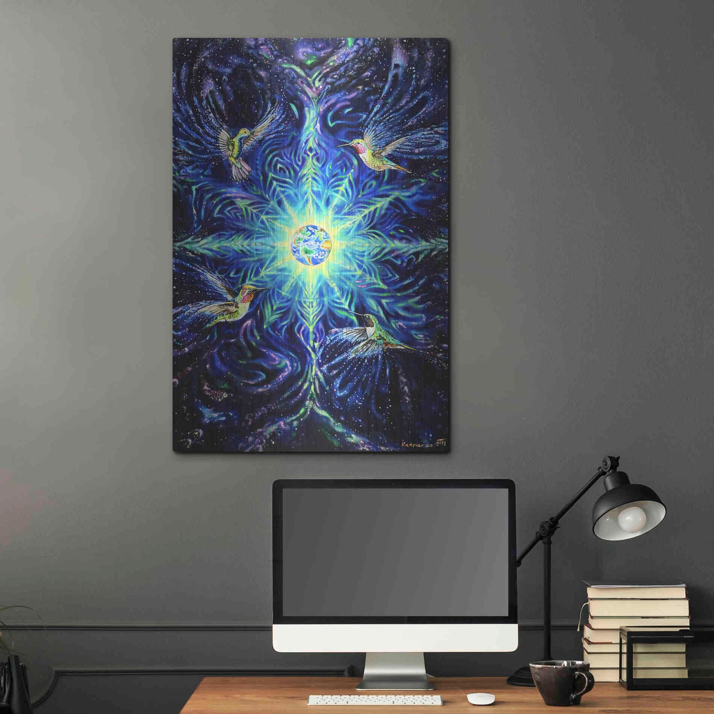 Luxe Metal Art 'Anahata' by Jan Kasparec, Metal Wall Art,24x36