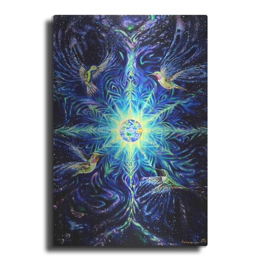 Luxe Metal Art 'Anahata' by Jan Kasparec, Metal Wall Art