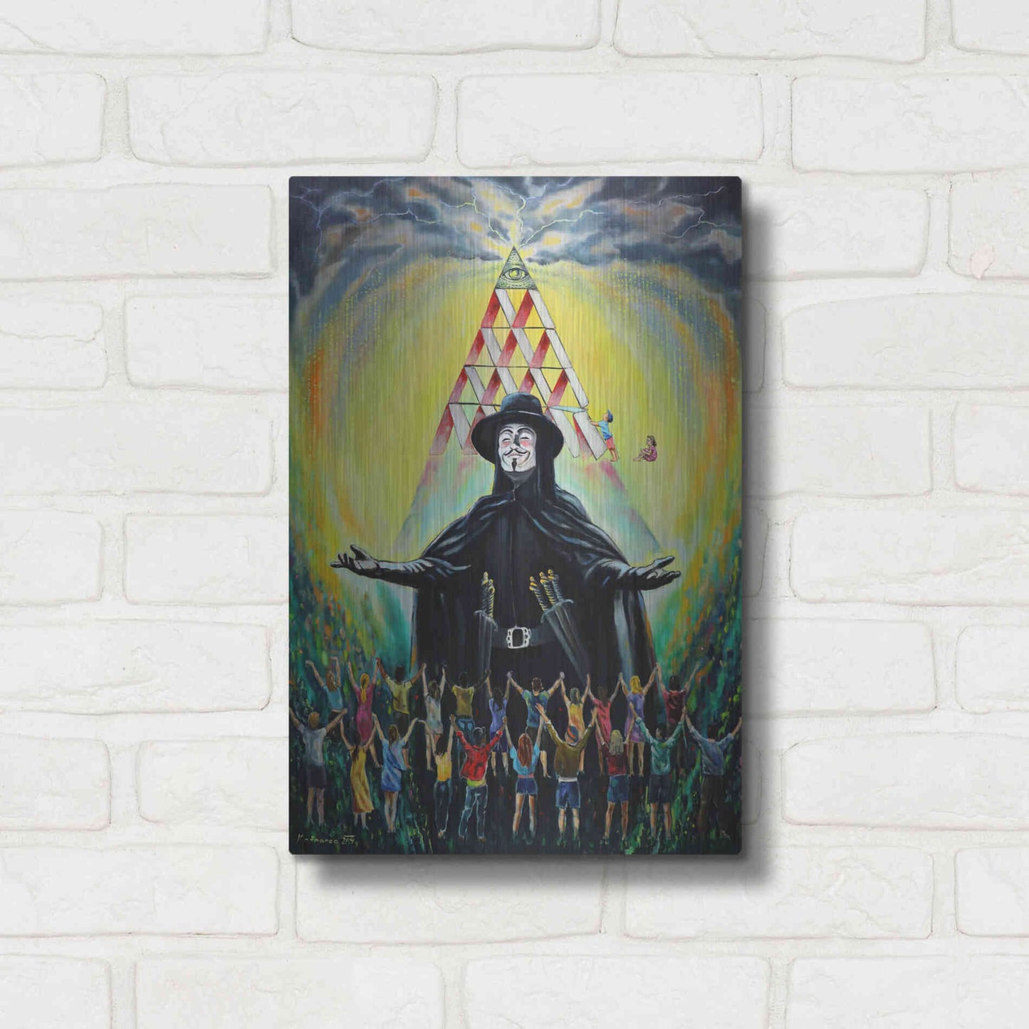 Luxe Metal Art 'Revolution' by Jan Kasparec, Metal Wall Art,12x16