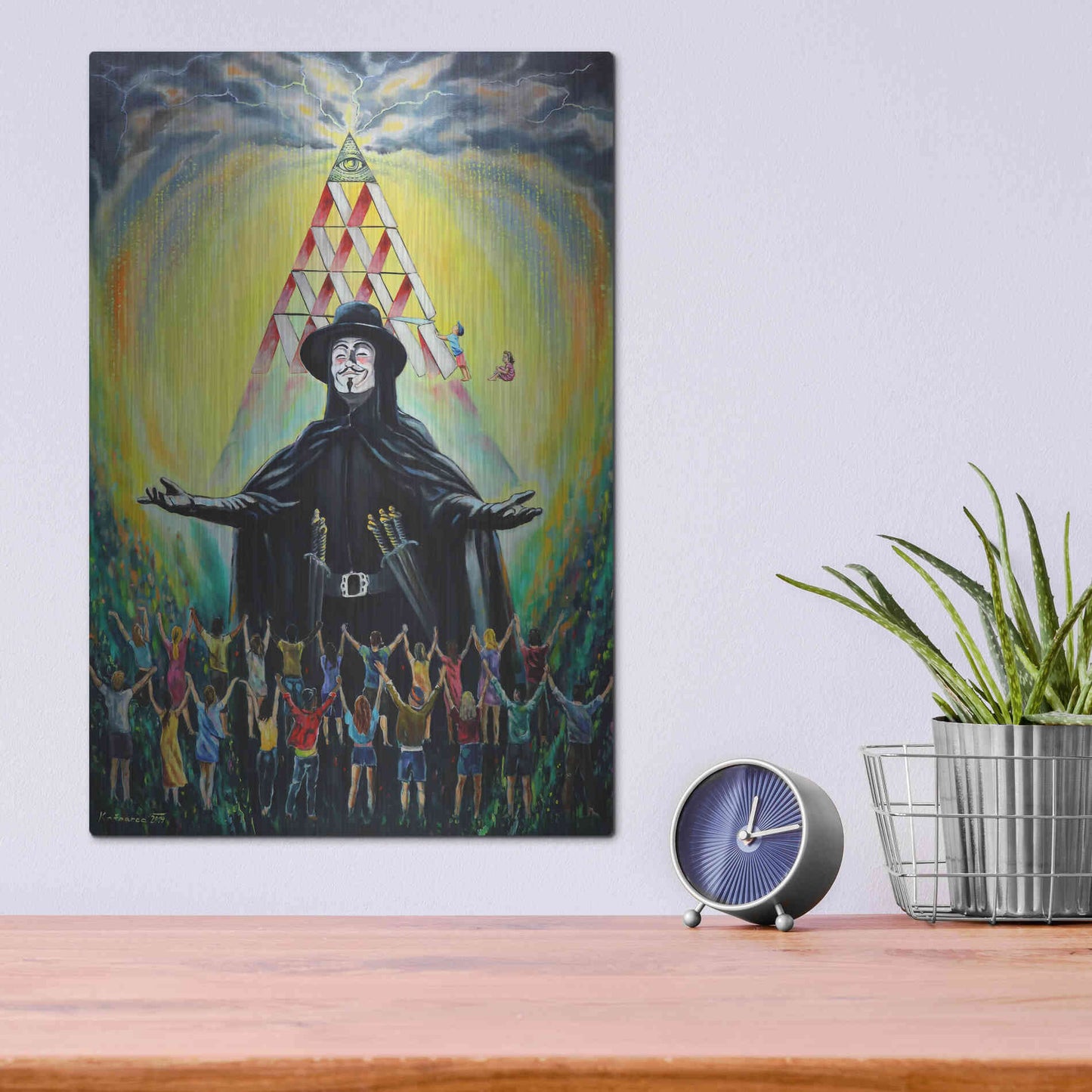 Luxe Metal Art 'Revolution' by Jan Kasparec, Metal Wall Art,12x16