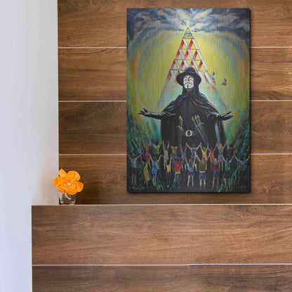 Luxe Metal Art 'Revolution' by Jan Kasparec, Metal Wall Art,12x16