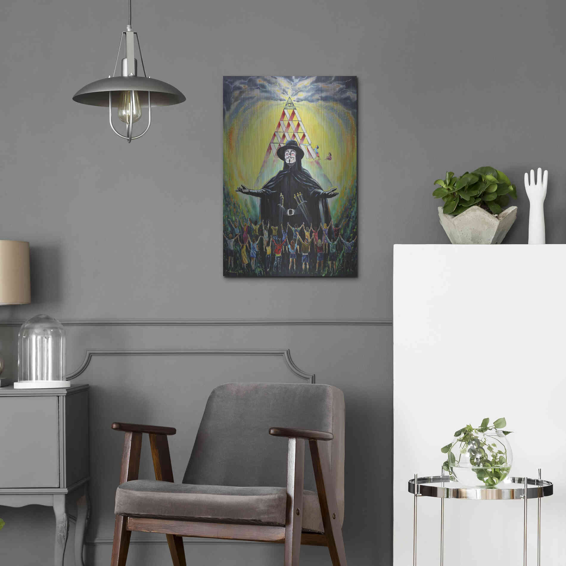 Luxe Metal Art 'Revolution' by Jan Kasparec, Metal Wall Art,16x24