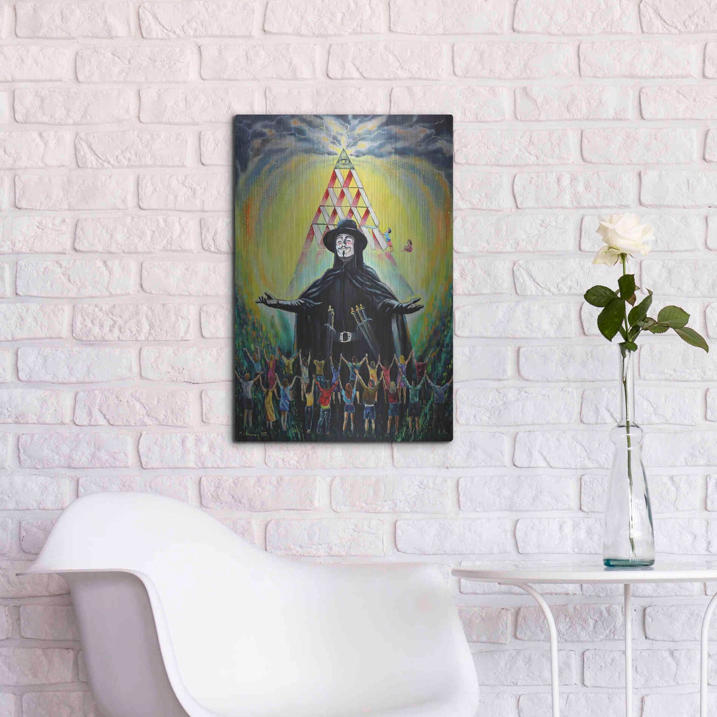 Luxe Metal Art 'Revolution' by Jan Kasparec, Metal Wall Art,16x24