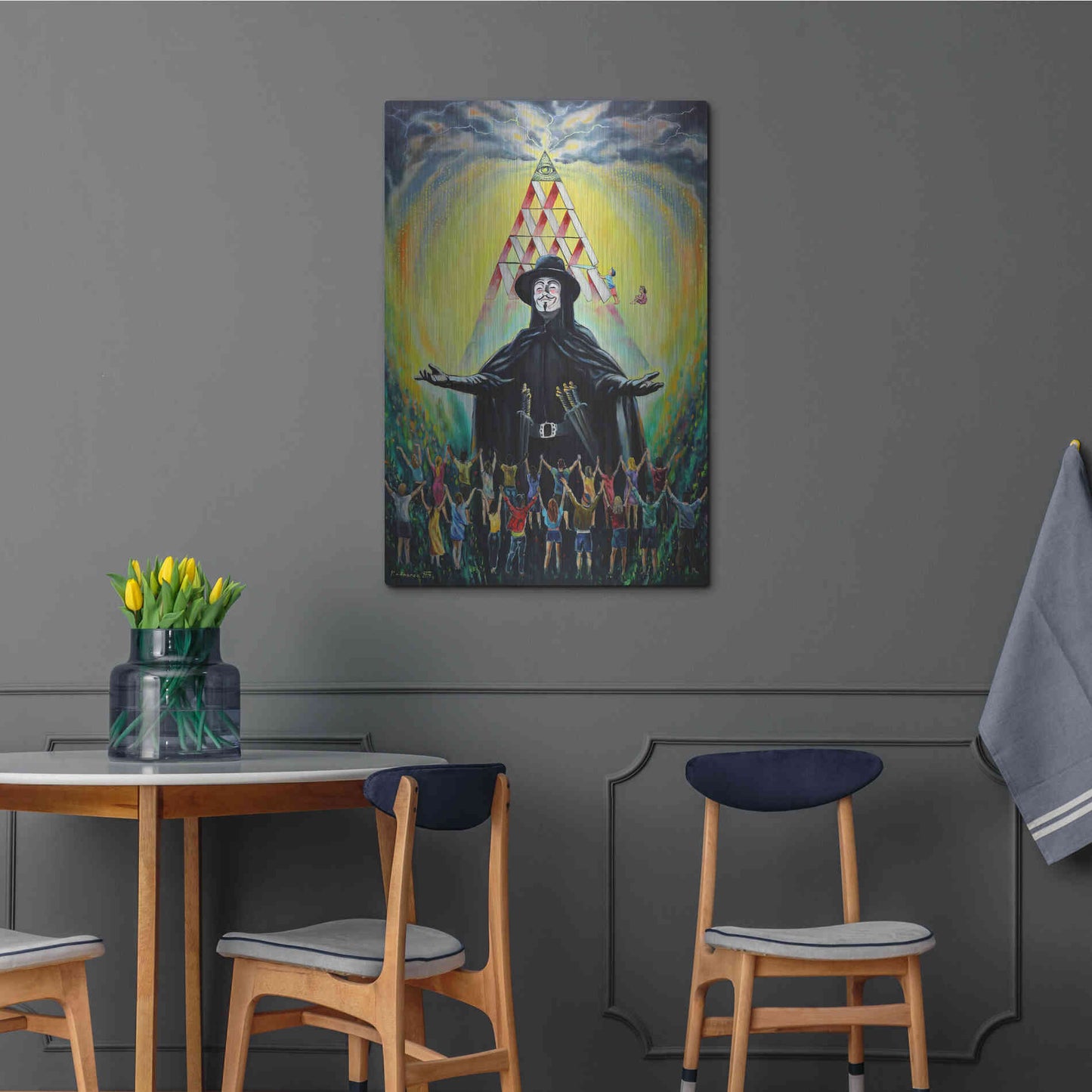 Luxe Metal Art 'Revolution' by Jan Kasparec, Metal Wall Art,24x36