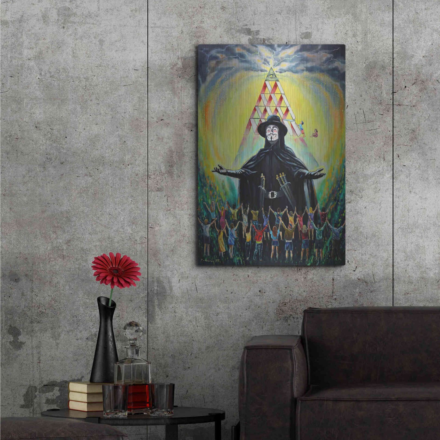 Luxe Metal Art 'Revolution' by Jan Kasparec, Metal Wall Art,24x36