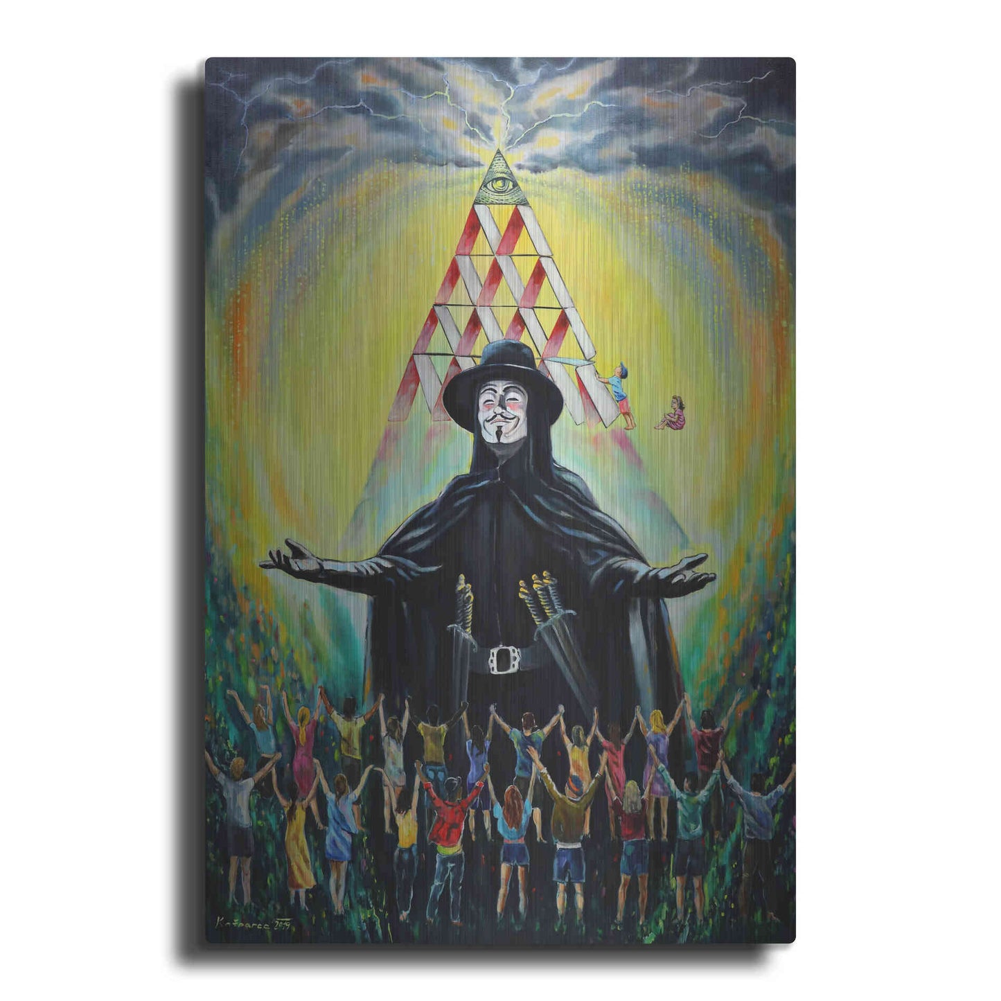 Luxe Metal Art 'Revolution' by Jan Kasparec, Metal Wall Art