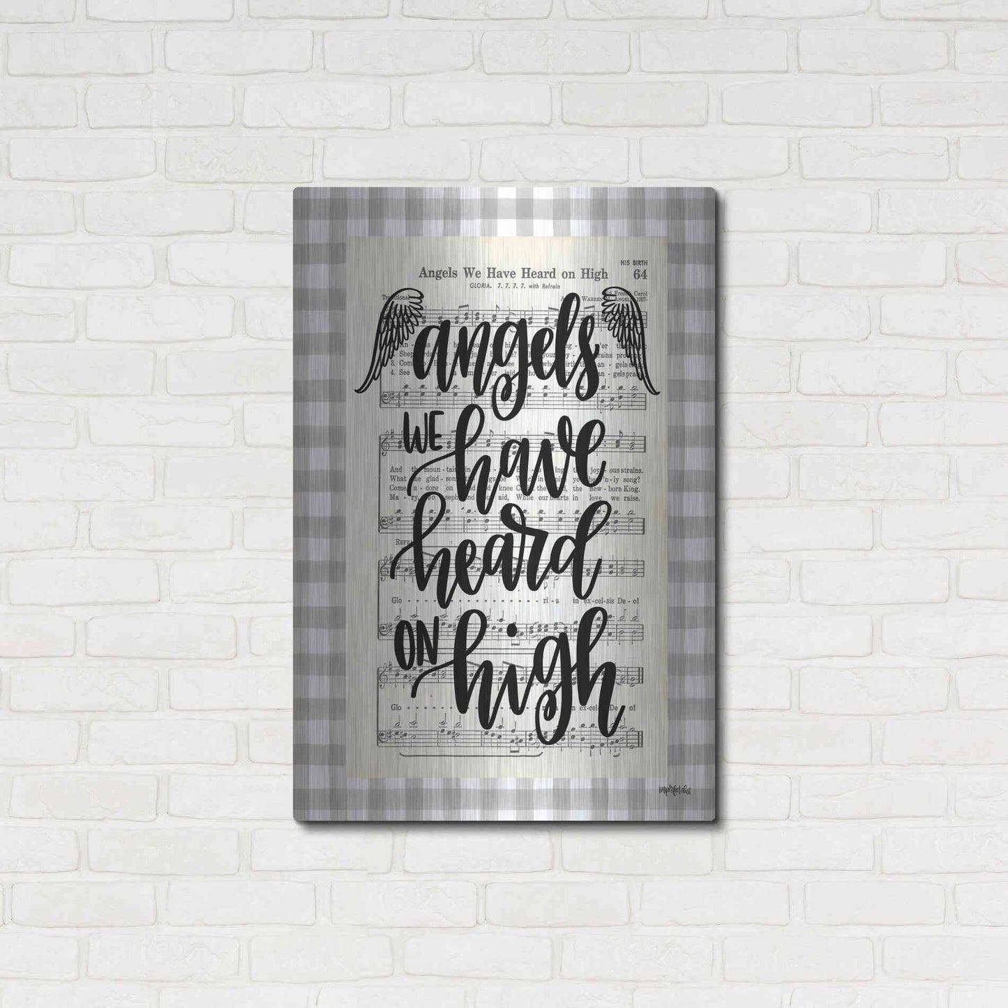 Luxe Metal Art 'Angels We Have Heard' by Imperfect Dust, Metal Wall Art,24x36