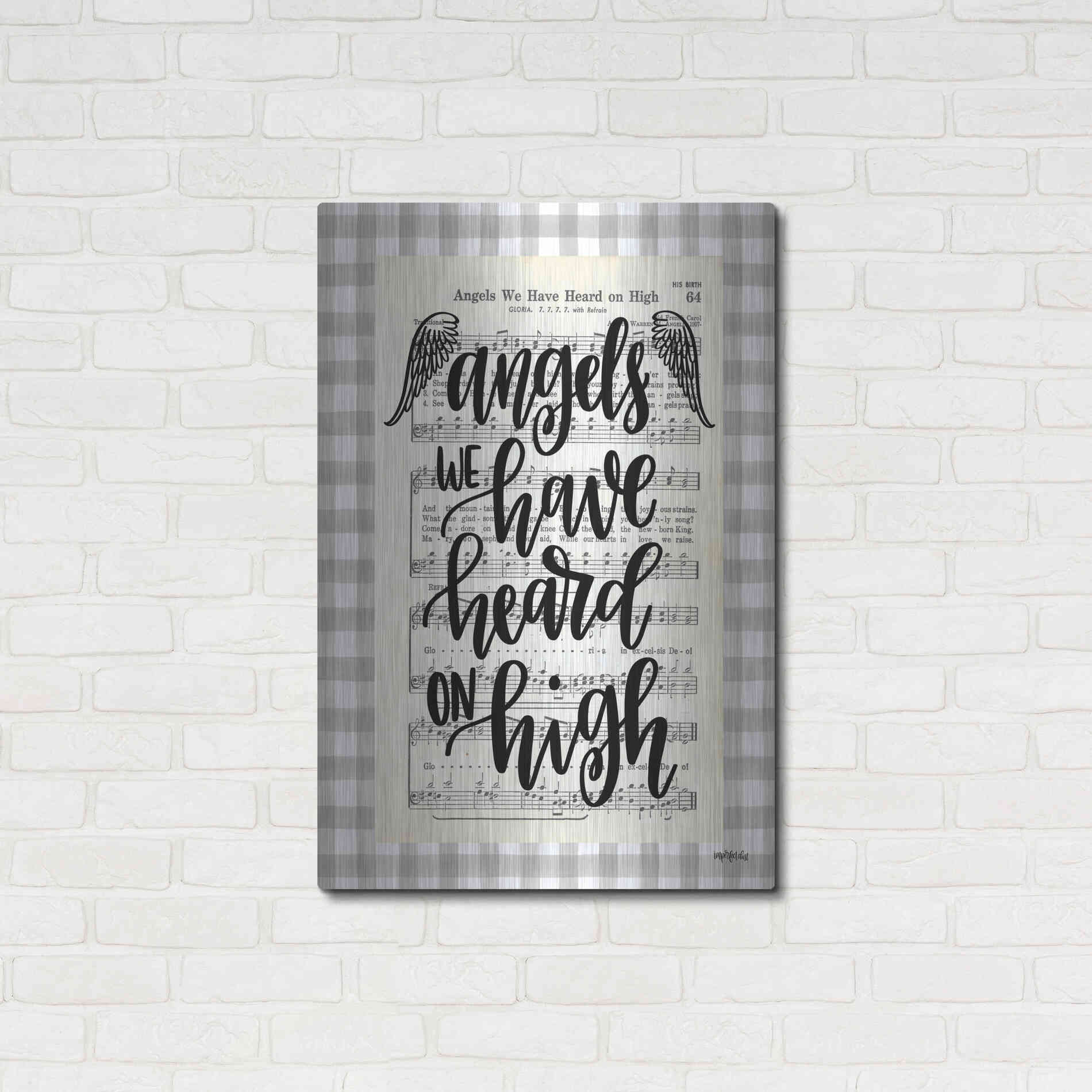 Luxe Metal Art 'Angels We Have Heard' by Imperfect Dust, Metal Wall Art,24x36