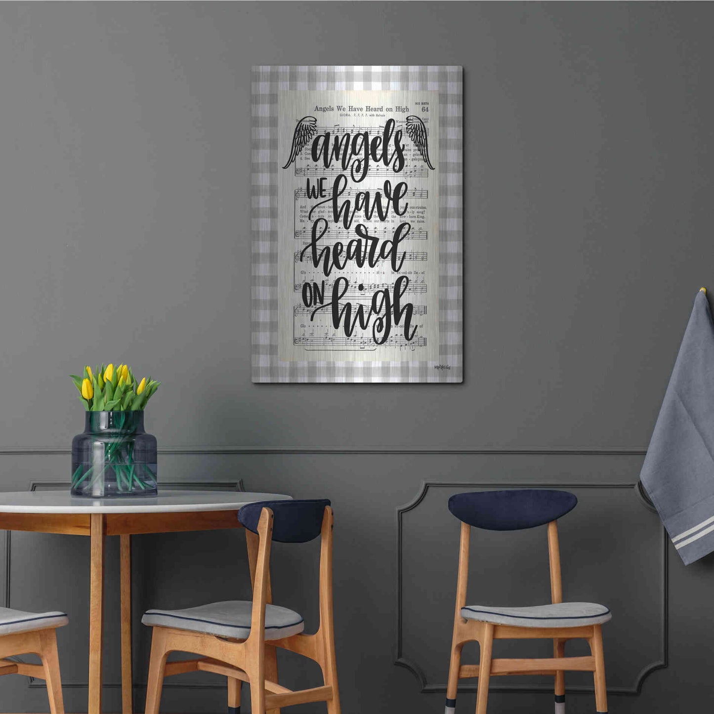 Luxe Metal Art 'Angels We Have Heard' by Imperfect Dust, Metal Wall Art,24x36