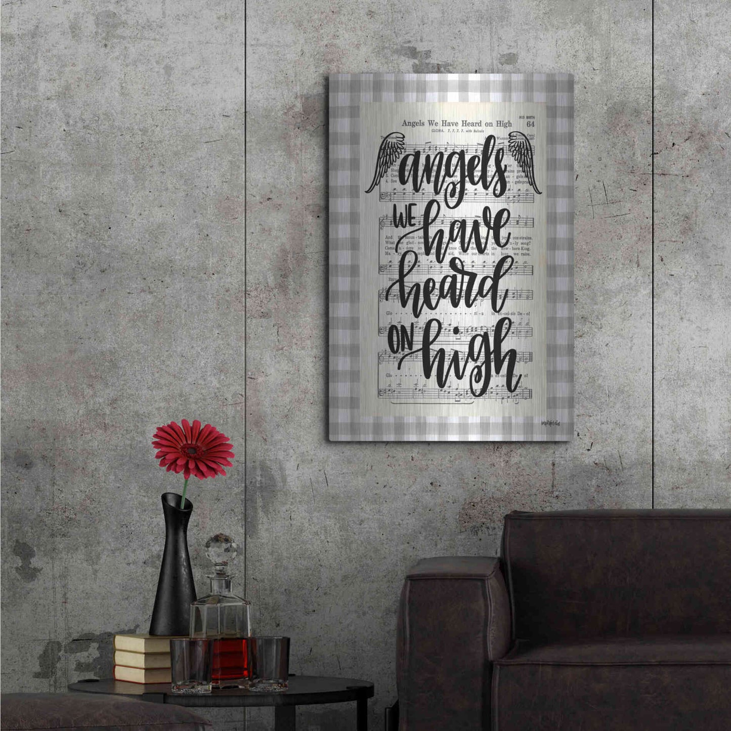 Luxe Metal Art 'Angels We Have Heard' by Imperfect Dust, Metal Wall Art,24x36