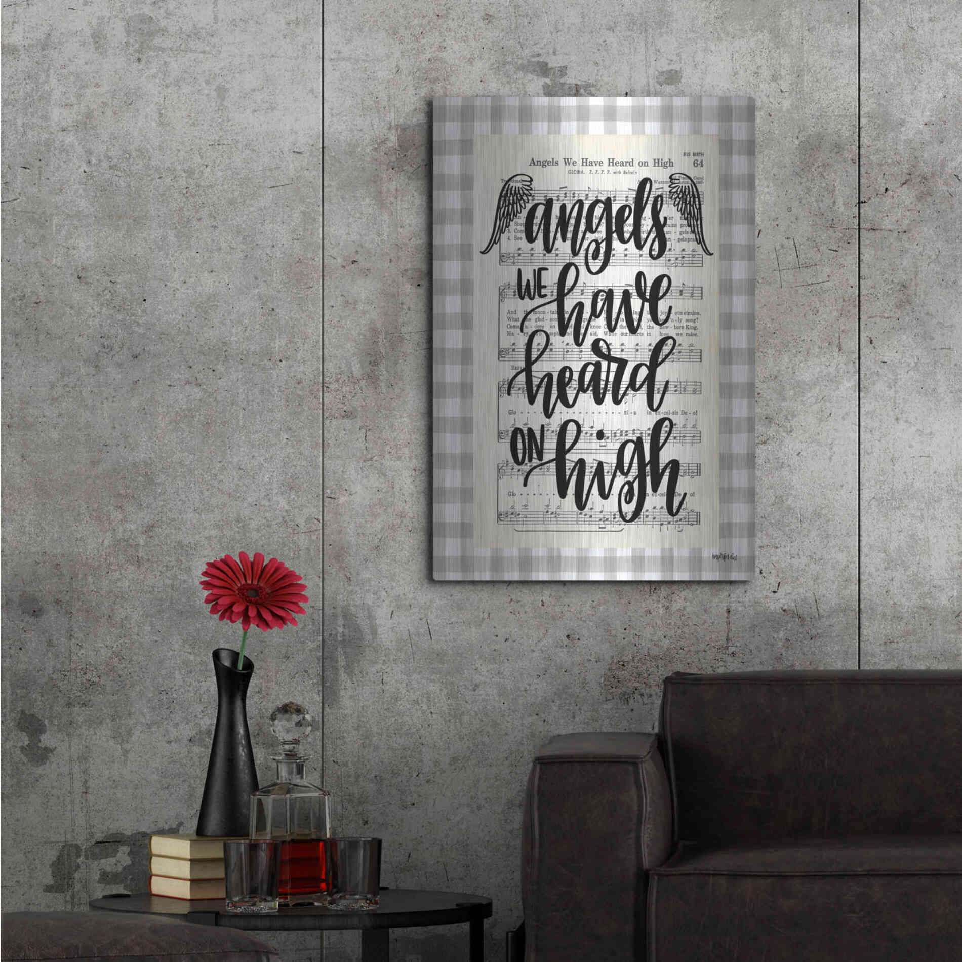 Luxe Metal Art 'Angels We Have Heard' by Imperfect Dust, Metal Wall Art,24x36