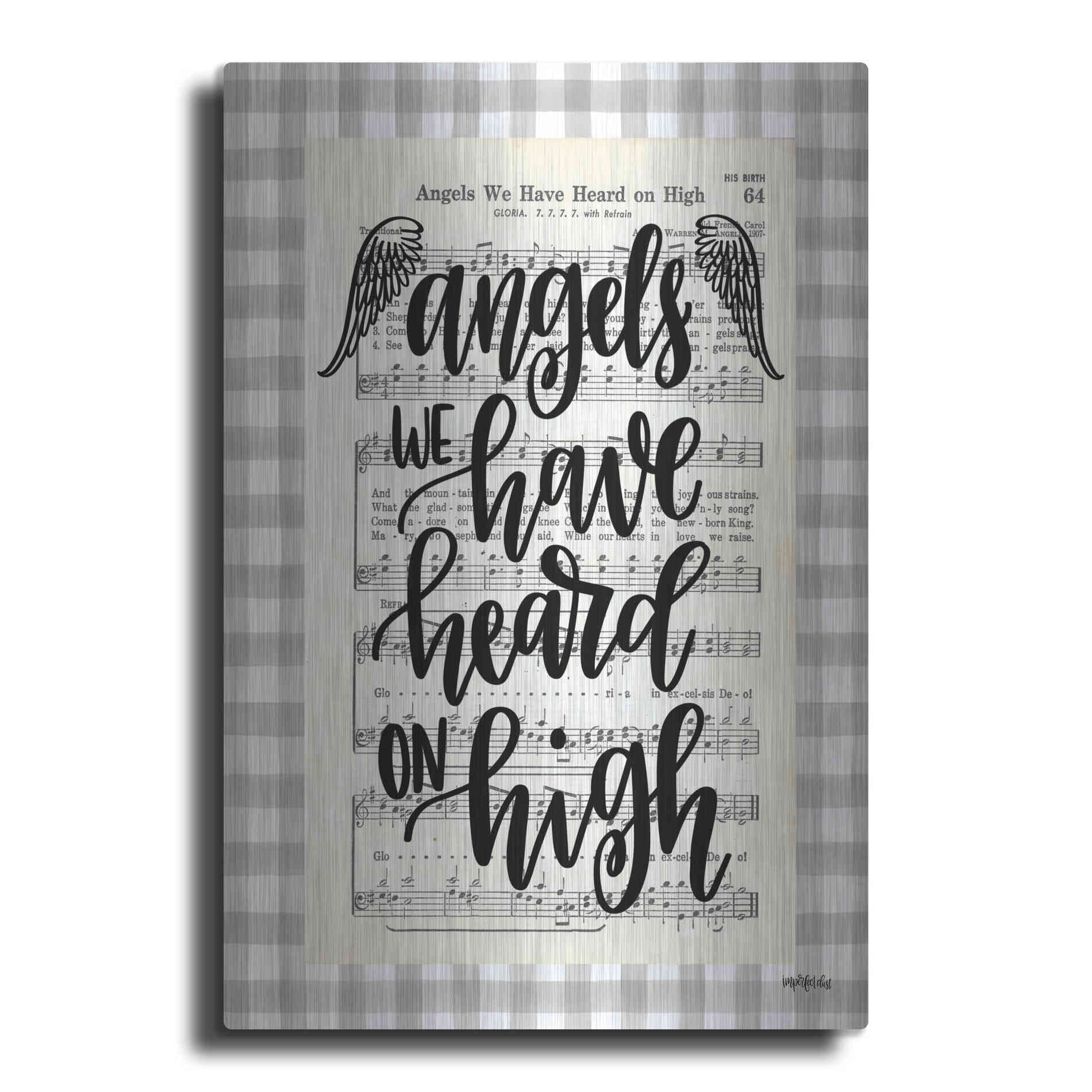 Luxe Metal Art 'Angels We Have Heard' by Imperfect Dust, Metal Wall Art