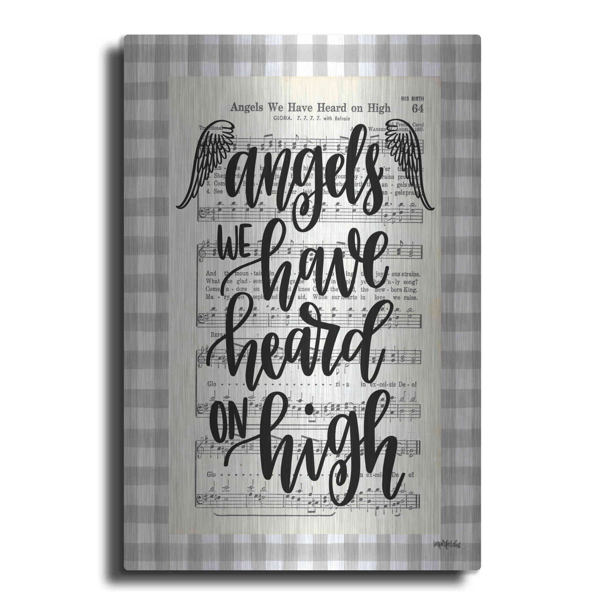 Luxe Metal Art 'Angels We Have Heard' by Imperfect Dust, Metal Wall Art
