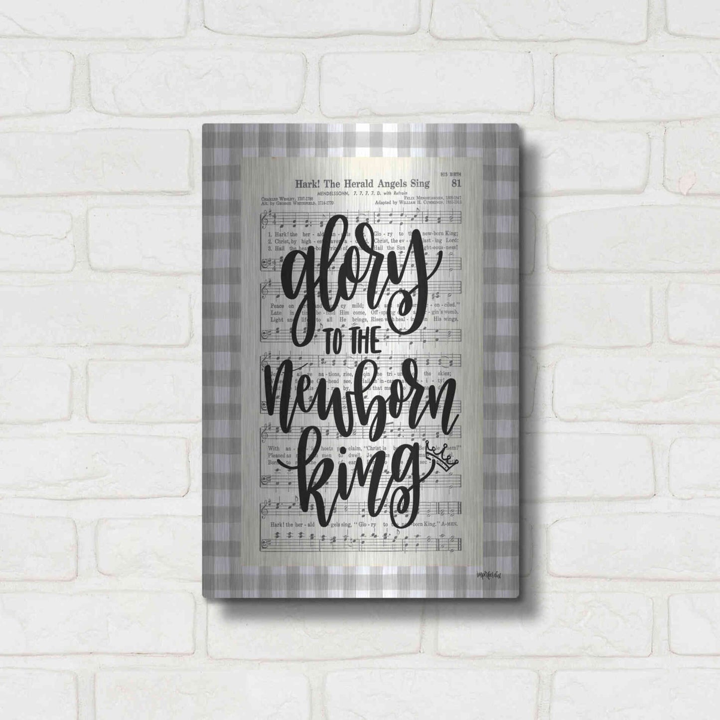 Luxe Metal Art 'Angels We Have Heard II' by Imperfect Dust, Metal Wall Art,12x16