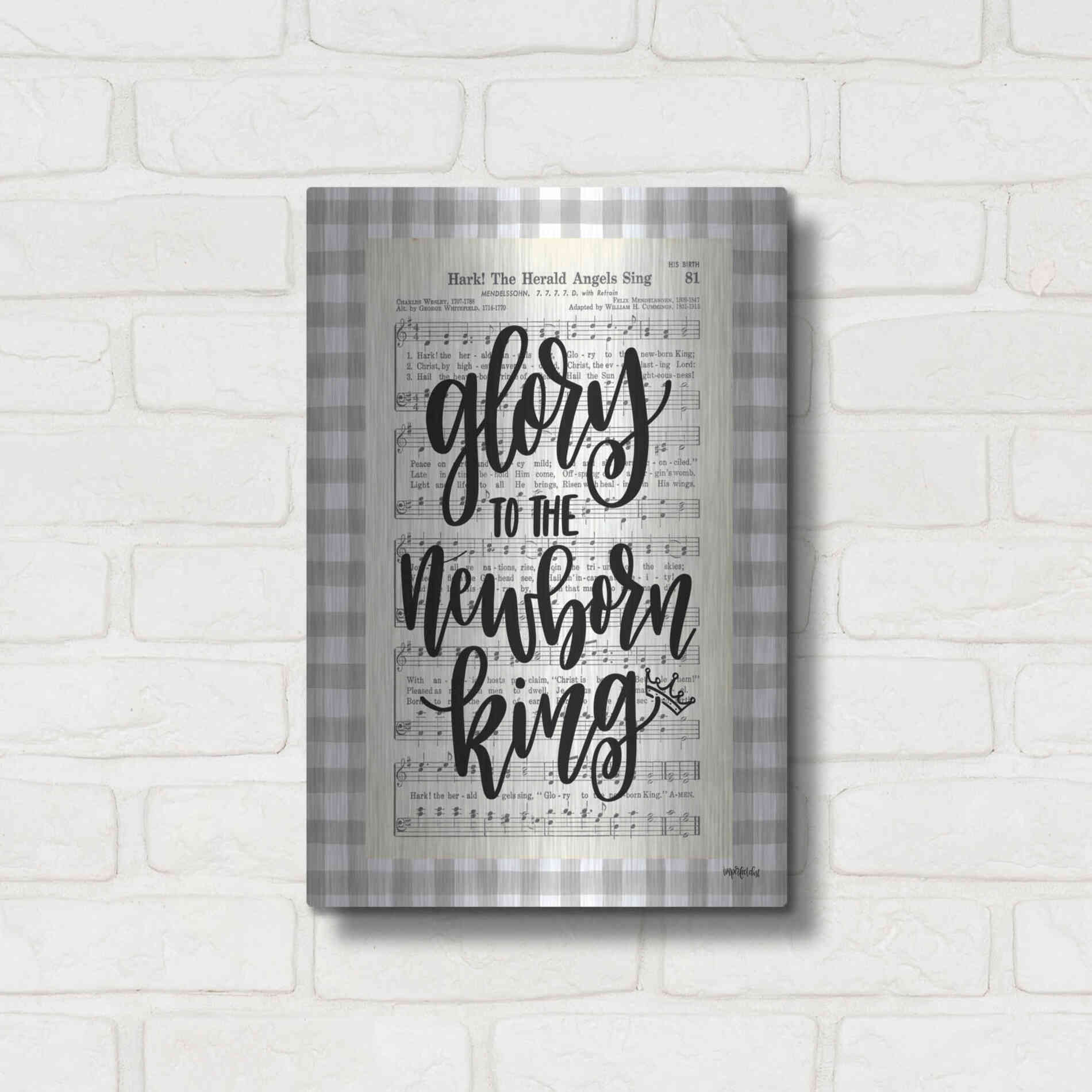 Luxe Metal Art 'Angels We Have Heard II' by Imperfect Dust, Metal Wall Art,12x16