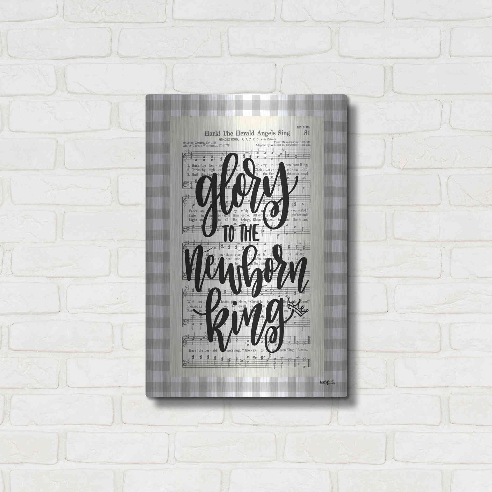 Luxe Metal Art 'Angels We Have Heard II' by Imperfect Dust, Metal Wall Art,16x24