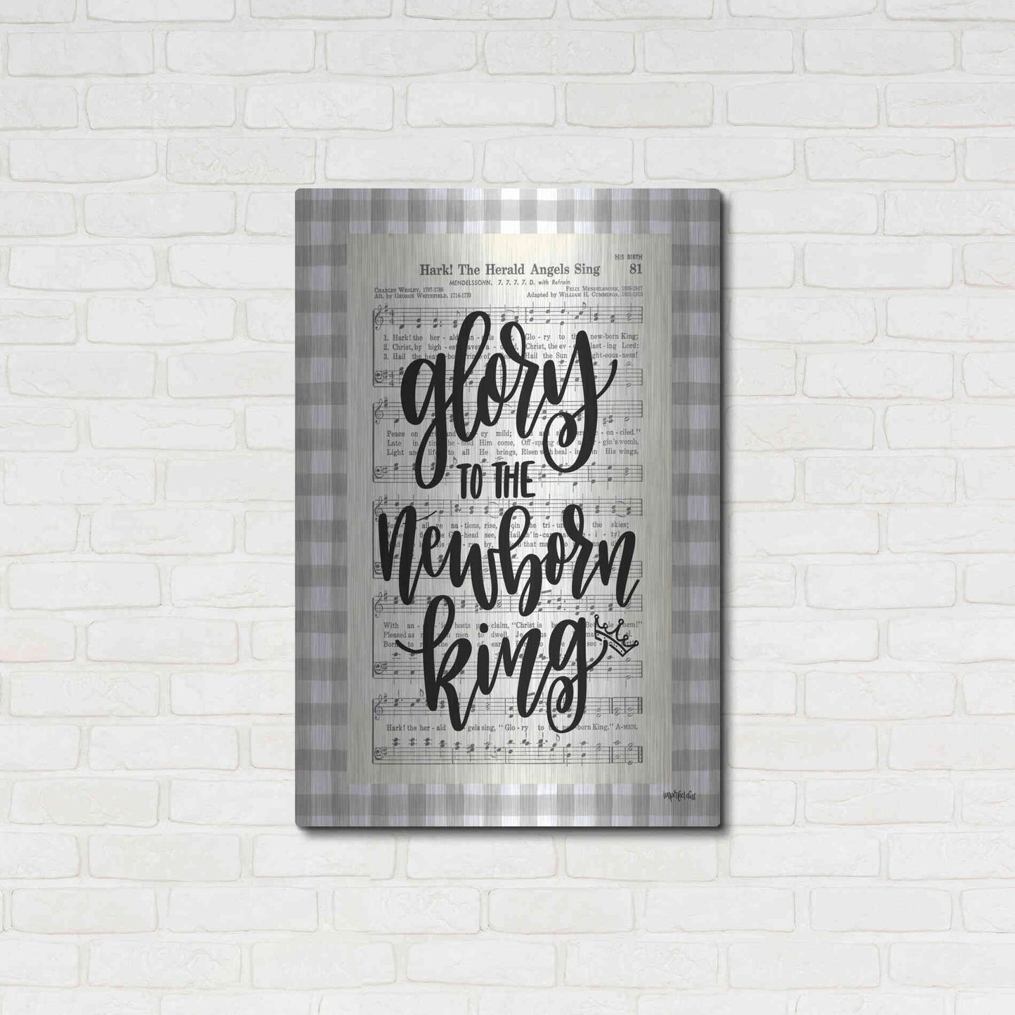 Luxe Metal Art 'Angels We Have Heard II' by Imperfect Dust, Metal Wall Art,24x36