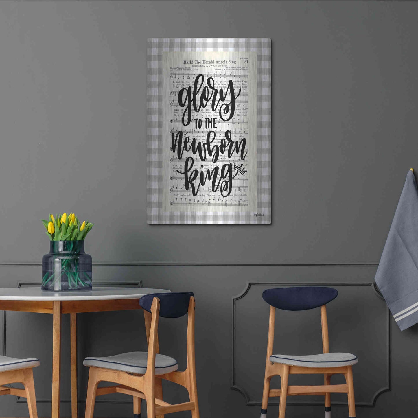 Luxe Metal Art 'Angels We Have Heard II' by Imperfect Dust, Metal Wall Art,24x36