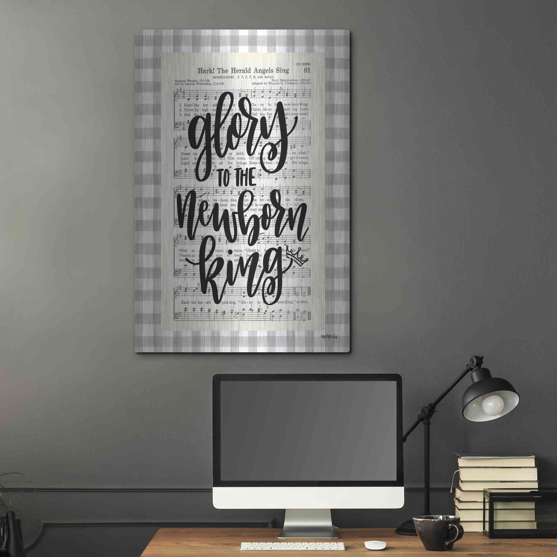 Luxe Metal Art 'Angels We Have Heard II' by Imperfect Dust, Metal Wall Art,24x36