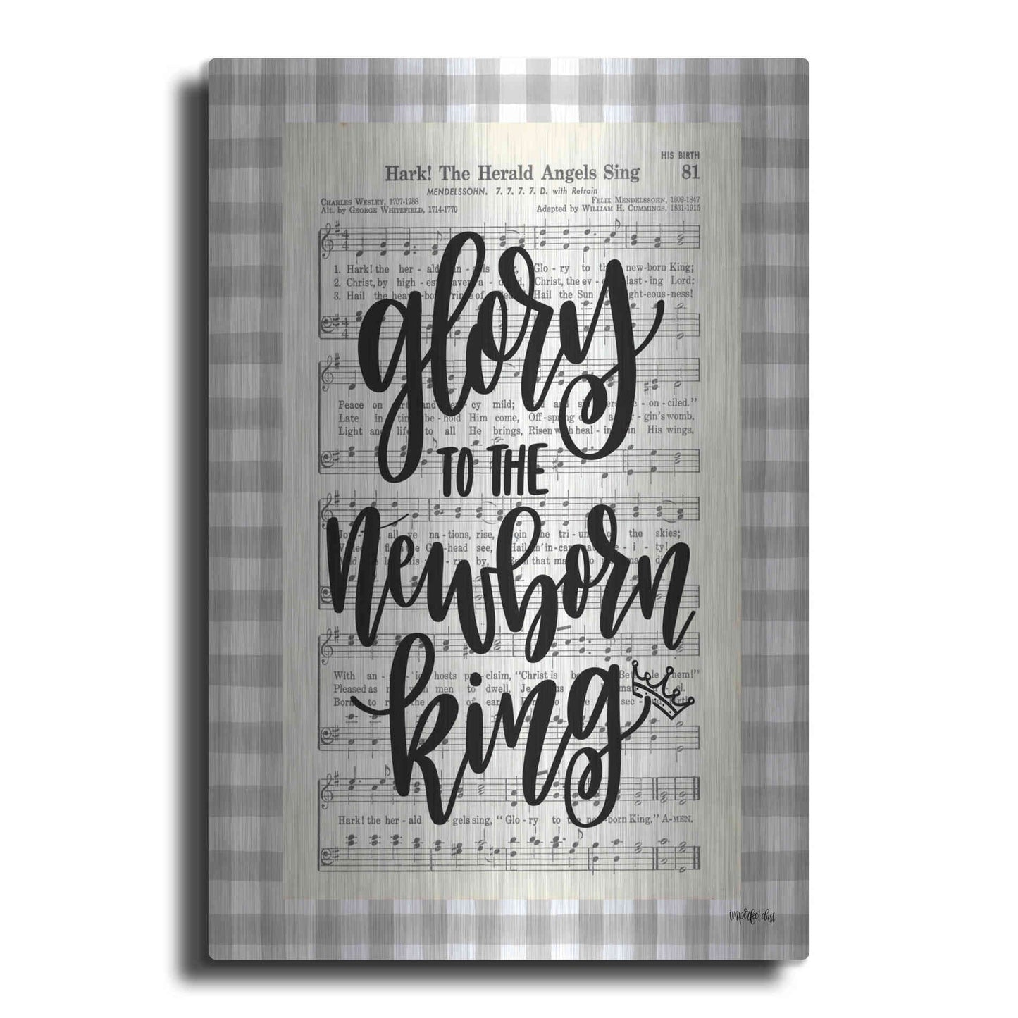 Luxe Metal Art 'Angels We Have Heard II' by Imperfect Dust, Metal Wall Art