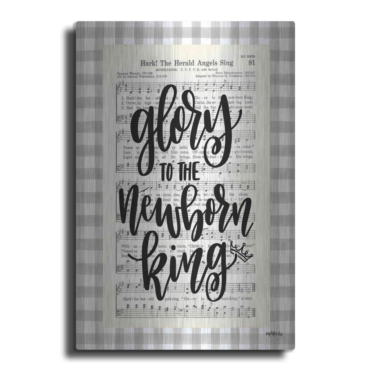 Luxe Metal Art 'Angels We Have Heard II' by Imperfect Dust, Metal Wall Art
