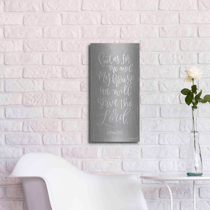 Luxe Metal Art 'Serve the Lord' by Imperfect Dust, Metal Wall Art,12x24