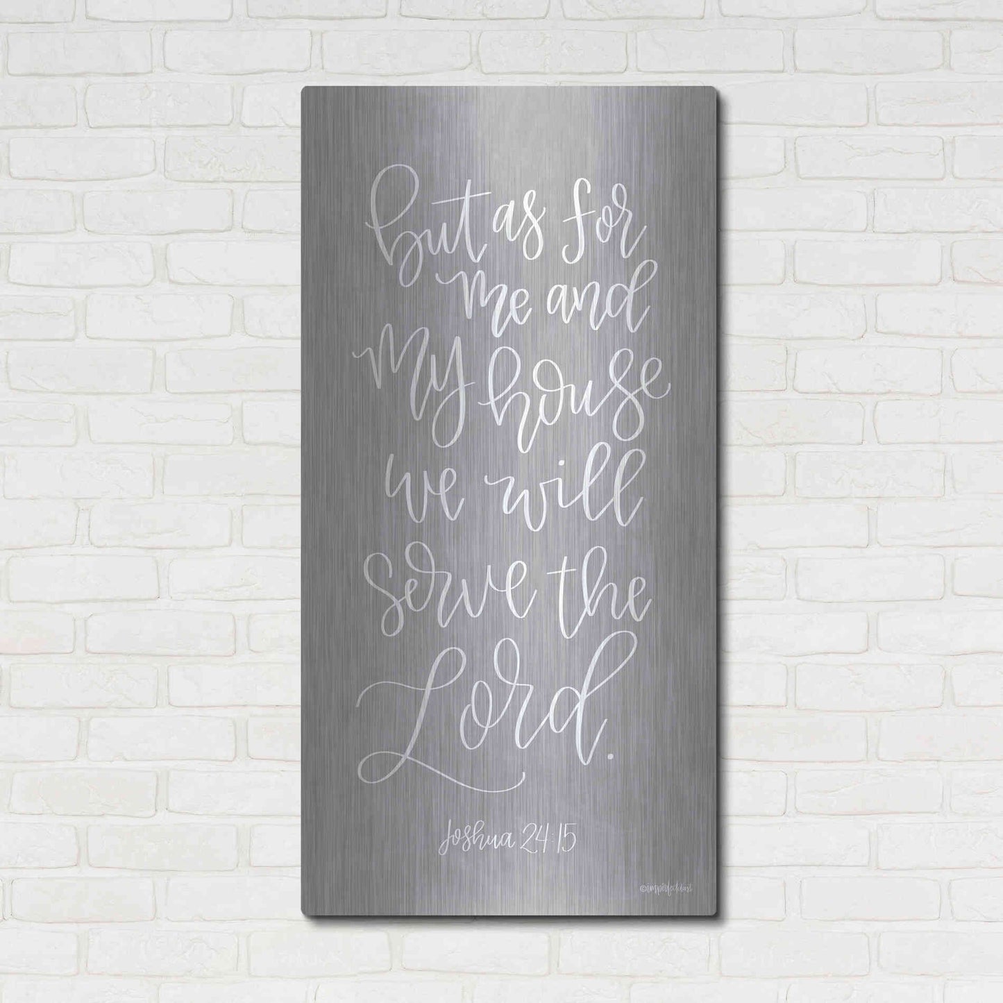 Luxe Metal Art 'Serve the Lord' by Imperfect Dust, Metal Wall Art,24x48