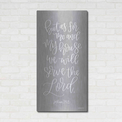 Luxe Metal Art 'Serve the Lord' by Imperfect Dust, Metal Wall Art,24x48