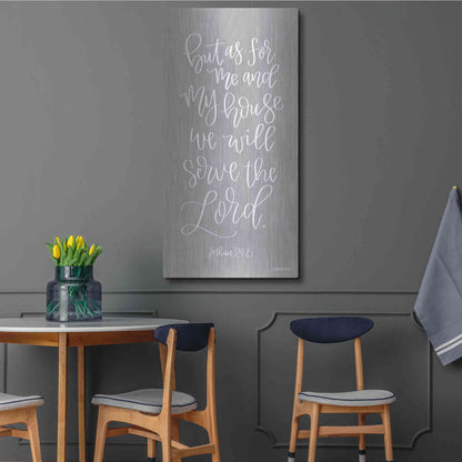 Luxe Metal Art 'Serve the Lord' by Imperfect Dust, Metal Wall Art,24x48
