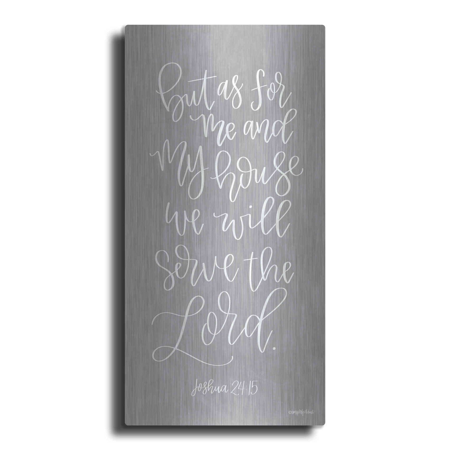 Luxe Metal Art 'Serve the Lord' by Imperfect Dust, Metal Wall Art