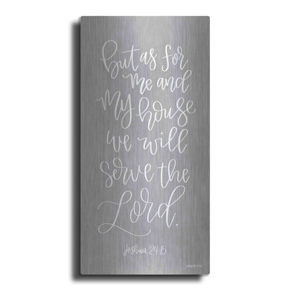 Luxe Metal Art 'Serve the Lord' by Imperfect Dust, Metal Wall Art
