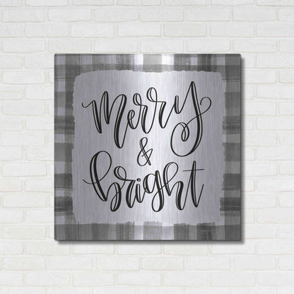 Luxe Metal Art 'Merry & Bright' by Imperfect Dust, Metal Wall Art,36x36