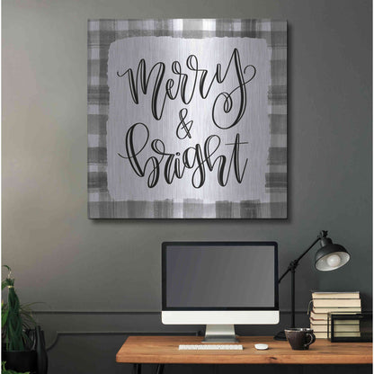 Luxe Metal Art 'Merry & Bright' by Imperfect Dust, Metal Wall Art,36x36