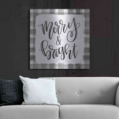 Luxe Metal Art 'Merry & Bright' by Imperfect Dust, Metal Wall Art,36x36