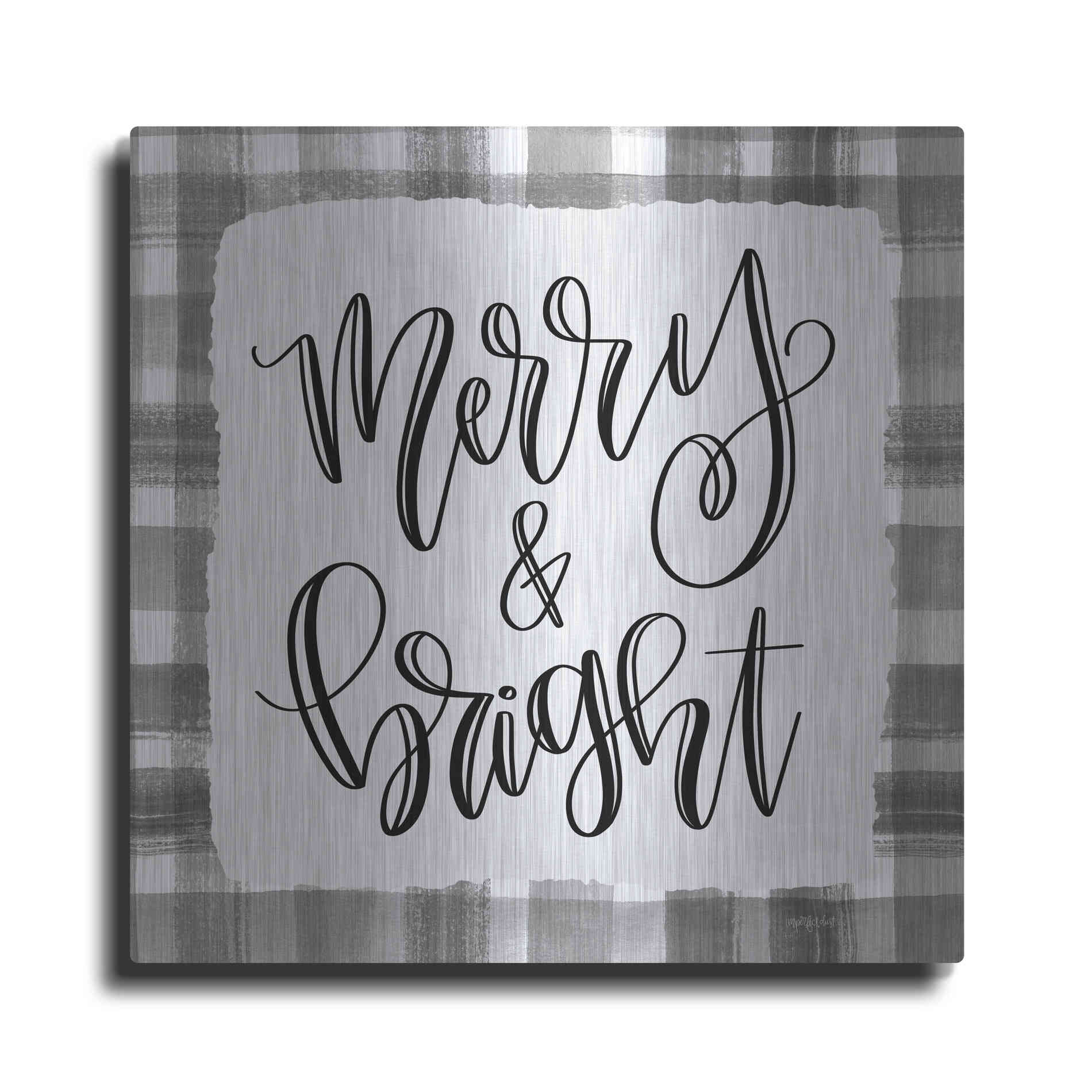Luxe Metal Art 'Merry & Bright' by Imperfect Dust, Metal Wall Art