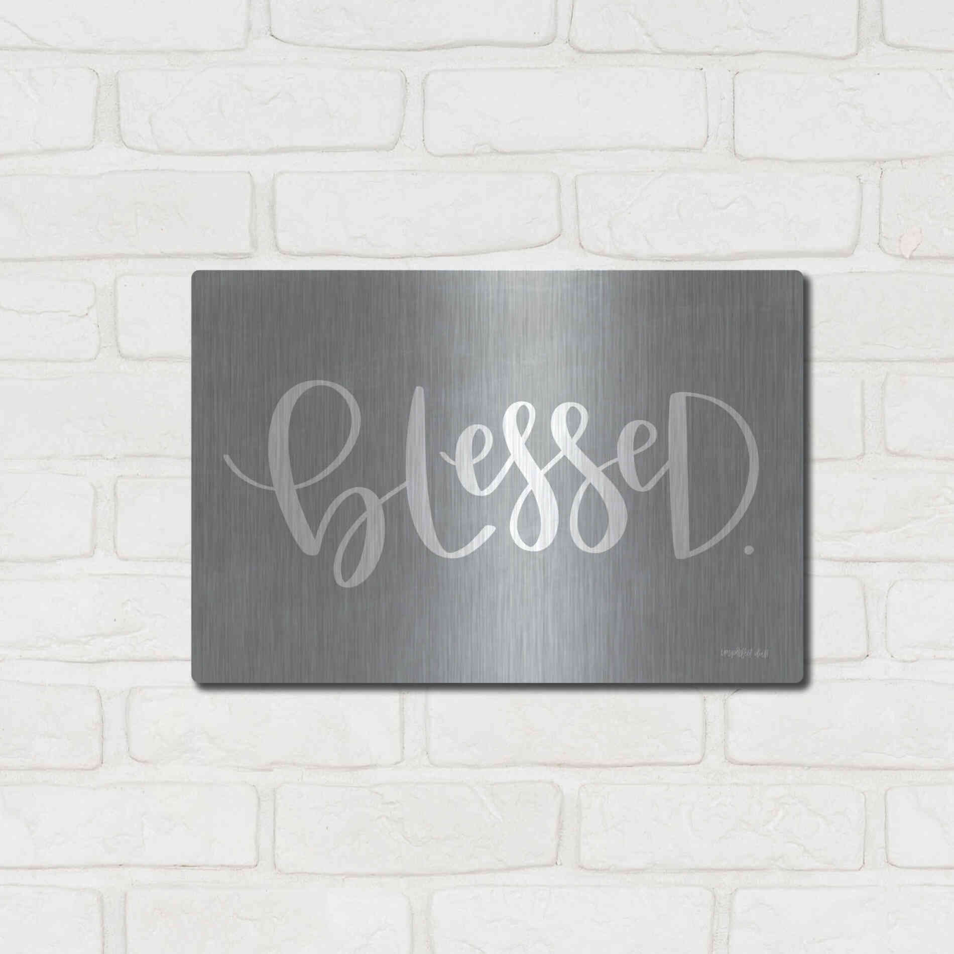 Luxe Metal Art 'Blessed' by Imperfect Dust, Metal Wall Art,16x12