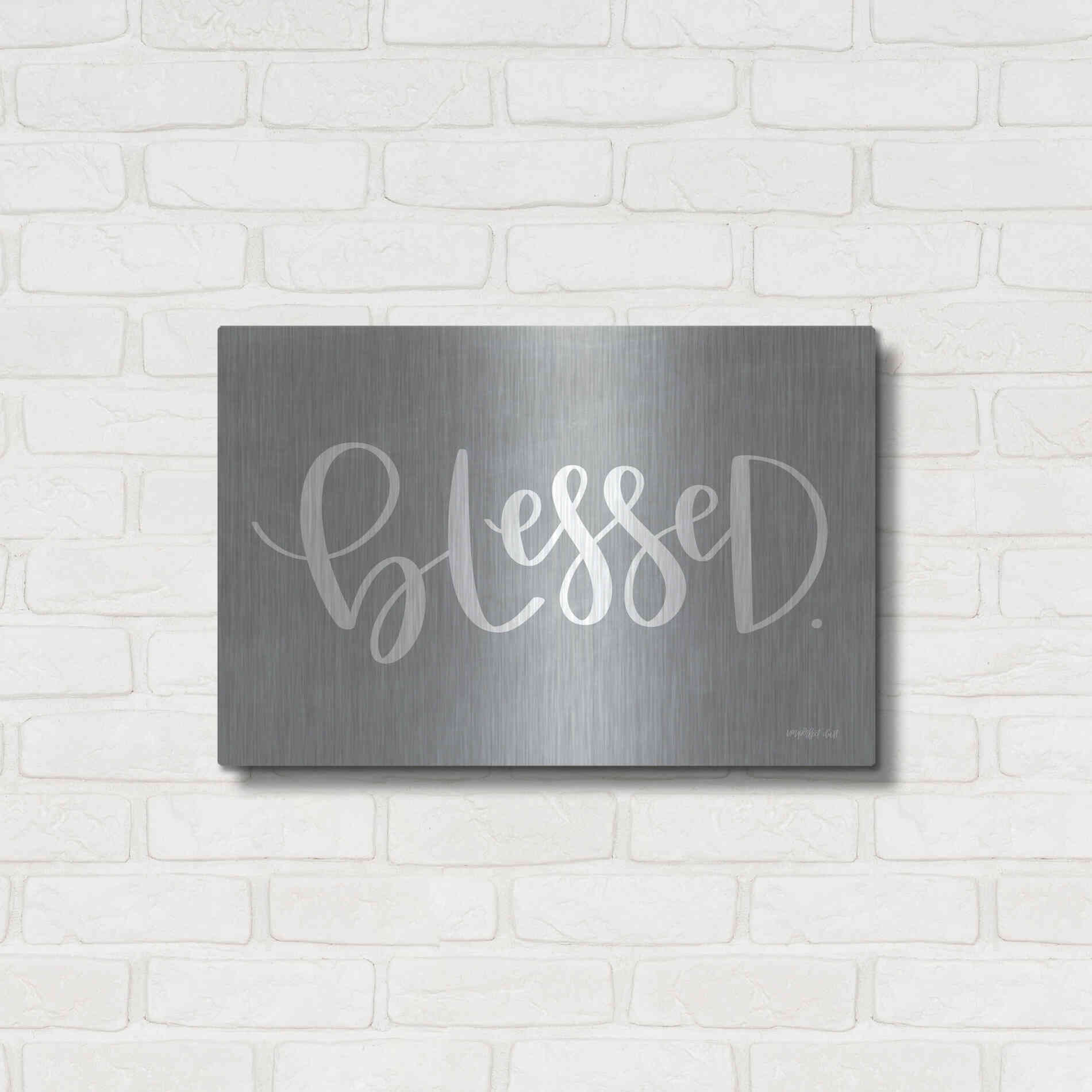 Luxe Metal Art 'Blessed' by Imperfect Dust, Metal Wall Art,24x16