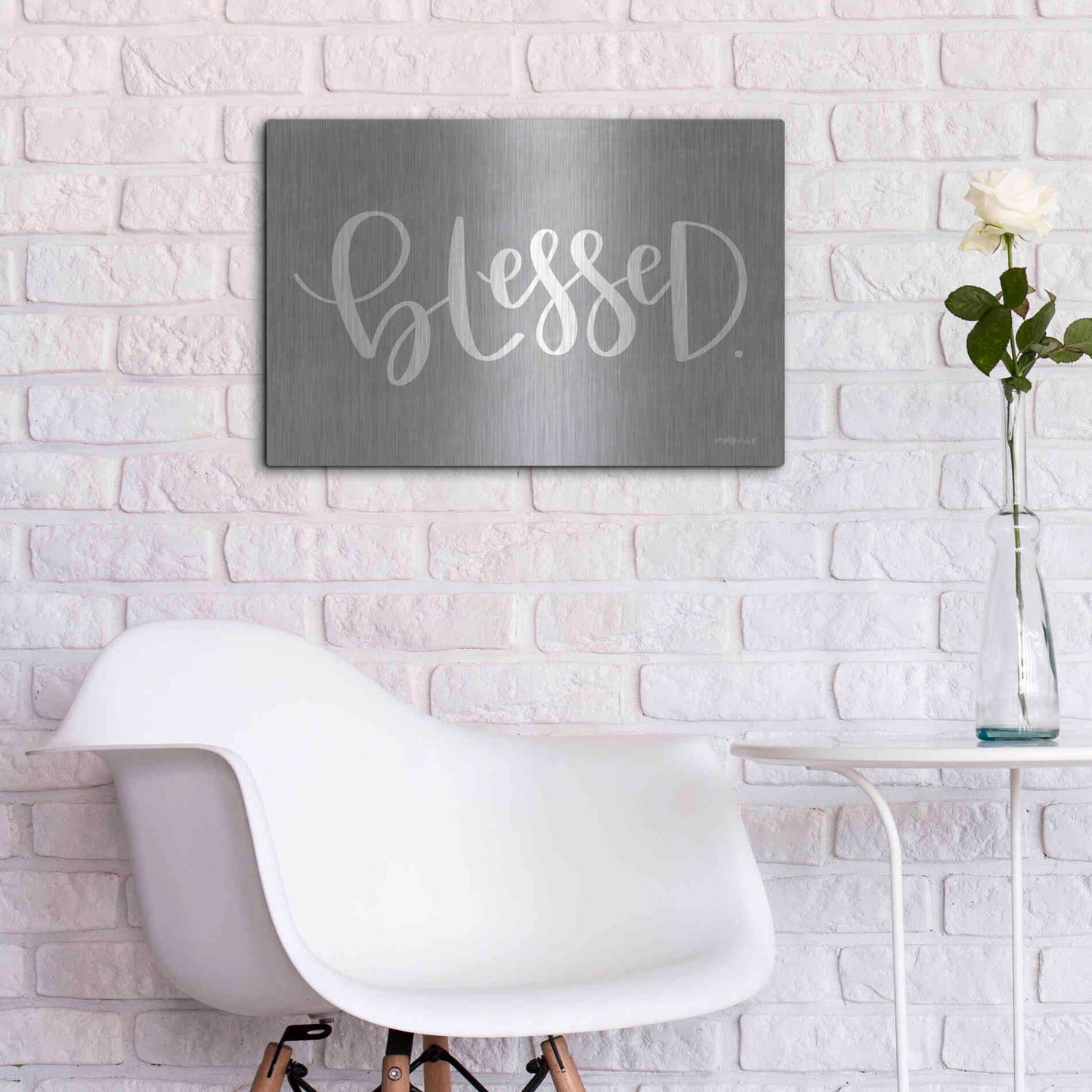 Luxe Metal Art 'Blessed' by Imperfect Dust, Metal Wall Art,24x16