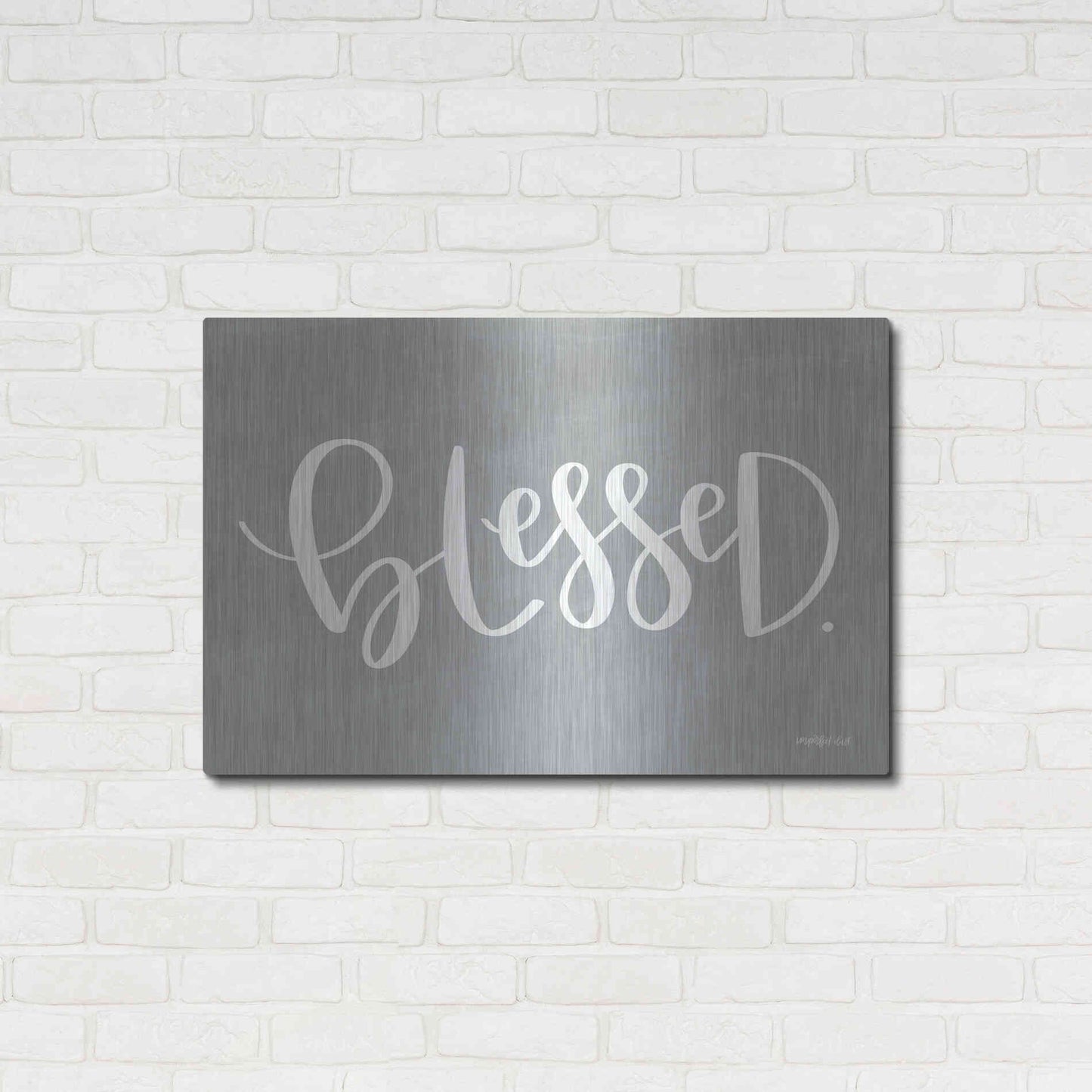 Luxe Metal Art 'Blessed' by Imperfect Dust, Metal Wall Art,36x24