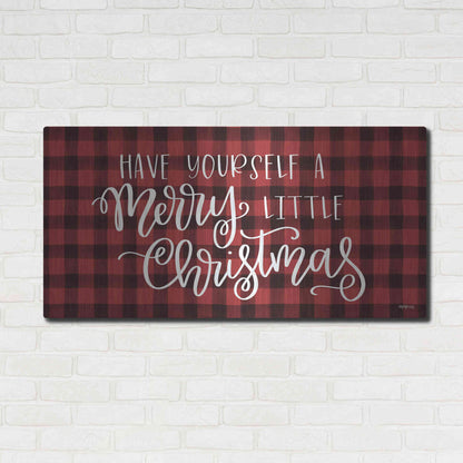 Luxe Metal Art 'Merry Little Christmas' by Imperfect Dust, Metal Wall Art,48x24