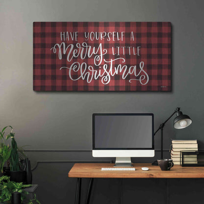 Luxe Metal Art 'Merry Little Christmas' by Imperfect Dust, Metal Wall Art,48x24