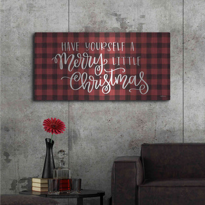 Luxe Metal Art 'Merry Little Christmas' by Imperfect Dust, Metal Wall Art,48x24