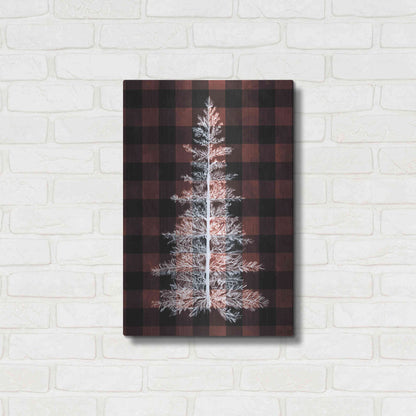 Luxe Metal Art 'Buffalo Pine Red' by House Fenway, Metal Wall Art,16x24