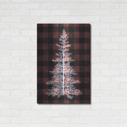 Luxe Metal Art 'Buffalo Pine Red' by House Fenway, Metal Wall Art,24x36